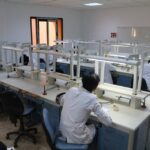 Second year BMS faculty students conduct their practical Dental Anatomy exam